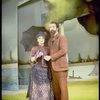 Actors Bernadette Peters and  Mandy Patinkin (as painter Georges Seurat) in a scene from the Broadway production of the musical "Sunday In The Park With George." (New York)