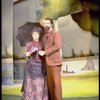 Actors Bernadette Peters and  Mandy Patinkin (as painter Georges Seurat) in a scene from the Broadway production of the musical "Sunday In The Park With George." (New York)