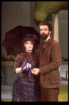 Actors Bernadette Peters and  Mandy Patinkin (as painter Georges Seurat) in a scene from the Broadway production of the musical "Sunday In The Park With George." (New York)