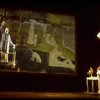 Actors Bernadette Peters and  Mandy Patinkin (as painter Georges Seurat) in a scene from the Broadway production of the musical "Sunday In The Park With George." (New York)