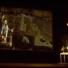 Actors Bernadette Peters and  Mandy Patinkin (as painter Georges Seurat) in a scene from the Broadway production of the musical "Sunday In The Park With George." (New York)