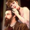 Actors Bernadette Peters and  Mandy Patinkin (as painter Georges Seurat) in a scene from the Broadway production of the musical "Sunday In The Park With George." (New York)