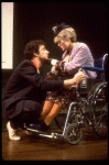 Actors Bernadette Peters and  Mandy Patinkin in a scene from the Broadway production of the musical "Sunday In The Park With George." (New York)