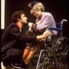 Actors Bernadette Peters and  Mandy Patinkin in a scene from the Broadway production of the musical "Sunday In The Park With George." (New York)