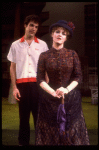 Actors Bernadette Peters and  Mandy Patinkin in a scene from the Broadway production of the musical "Sunday In The Park With George." (New York)