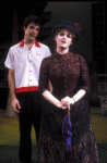 Actors Bernadette Peters and  Mandy Patinkin in a scene from the Broadway production of the musical "Sunday In The Park With George." (New York)