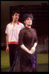 Actors Bernadette Peters and  Mandy Patinkin in a scene from the Broadway production of the musical "Sunday In The Park With George." (New York)