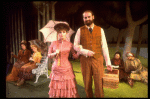 Actors Bernadette Peters and Chris Groendahl in a scene from the Broadway production of the musical "Sunday In The Park With George." (New York)