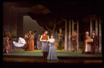 Actors Bernadette Peters and Chris Groendahl in a scene from the Broadway production of the musical "Sunday In The Park With George." (New York)