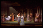 Actors Bernadette Peters and Chris Groendahl in a scene from the Broadway production of the musical "Sunday In The Park With George." (New York)