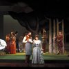 Actors Bernadette Peters and Chris Groendahl in a scene from the Broadway production of the musical "Sunday In The Park With George." (New York)