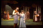 Actors Bernadette Peters and Chris Groendahl in a scene from the Broadway production of the musical "Sunday In The Park With George." (New York)