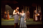 Actors Bernadette Peters and Chris Groendahl in a scene from the Broadway production of the musical "Sunday In The Park With George." (New York)