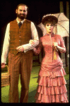 Actors Bernadette Peters and Chris Groendahl in a scene from the Broadway production of the musical "Sunday In The Park With George." (New York)