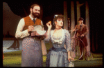 Actors Bernadette Peters and Chris Groendahl in a scene from the Broadway production of the musical "Sunday In The Park With George." (New York)