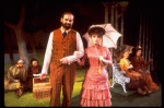 Actors Bernadette Peters and Chris Groendahl in a scene from the Broadway production of the musical "Sunday In The Park With George." (New York)