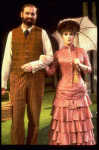 Actors Bernadette Peters and Chris Groendahl in a scene from the Broadway production of the musical "Sunday In The Park With George." (New York)