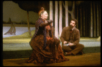 Actors Barbara Bryne and Mandy Patinkin (as painter Georges Seurat) in a scene from the Broadway production of the musical "Sunday In The Park With George." (New York)