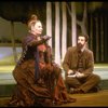 Actors Barbara Bryne and Mandy Patinkin (as painter Georges Seurat) in a scene from the Broadway production of the musical "Sunday In The Park With George." (New York)