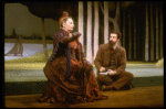Actors Barbara Bryne and Mandy Patinkin (as painter Georges Seurat) in a scene from the Broadway production of the musical "Sunday In The Park With George." (New York)