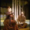 Actors Barbara Bryne and Mandy Patinkin (as painter Georges Seurat) in a scene from the Broadway production of the musical "Sunday In The Park With George." (New York)