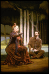 Actors Barbara Bryne and Mandy Patinkin (as painter Georges Seurat) in a scene from the Broadway production of the musical "Sunday In The Park With George." (New York)