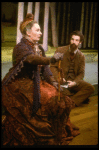 Actors Barbara Bryne and Mandy Patinkin (as painter Georges Seurat) in a scene from the Broadway production of the musical "Sunday In The Park With George." (New York)