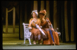 L-R) Actors Mary D'arcy and Melanie Vaughan in a scene from the Broadway production of the musical "Sunday In The Park With George." (New York)