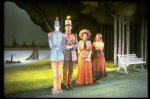 R-L) Actors Mary D'arcy, Melanie Vaughan and Robert Westenberg in a scene from the Broadway production of the musical "Sunday In The Park With George." (New York)