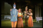 L-R) Actors Mary D'arcy, Robert Westenberg and Melanie Vaughan in a scene from the Broadway production of the musical "Sunday In The Park With George." (New York)