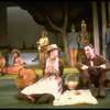 L-R) Actors Mary D'Arcy, Melanie Vaughan, Judith Moore, Nancy Opel, Brent Spiner, Robert Westenberg and Charles Kimbrough in a scene from the Broadway production of the musical "Sunday In The Park With George." (New York)