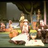 L-R) Actors Mary D'Arcy, Melanie Vaughan, Judith Moore, Nancy Opel, Brent Spiner, Robert Westenberg and Charles Kimbrough in a scene from the Broadway production of the musical "Sunday In The Park With George." (New York)
