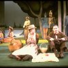 L-R) Actors Mary D'Arcy, Melanie Vaughan, Judith Moore, Nancy Opel, Brent Spiner, Robert Westenberg and Charles Kimbrough in a scene from the Broadway production of the musical "Sunday In The Park With George." (New York)