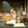 L-R) Actors Mary D'Arcy, Melanie Vaughan, Judith Moore, Nancy Opel, Brent Spiner, Robert Westenberg and Charles Kimbrough in a scene from the Broadway production of the musical "Sunday In The Park With George." (New York)