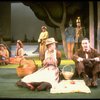 L-R) Actors Mary D'Arcy, Melanie Vaughan, Judith Moore, Nancy Opel, Brent Spiner, Robert Westenberg and Charles Kimbrough in a scene from the Broadway production of the musical "Sunday In The Park With George." (New York)