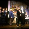 Actor Mandy Patinkin w. life size photo cut-outs of himself in a scene from the Broadway production of the musical "Sunday In The Park With George." (New York)