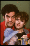 Actors Bernadette Peters and Mandy Patinkin at a rehearsal for the Broadway production of the musical "Sunday In The Park With George." (New York)