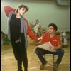 Actors Bernadette Peters and Mandy Patinkin at a rehearsal for the Broadway production of the musical "Sunday In The Park With George." (New York)
