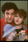 Actors Bernadette Peters and Mandy Patinkin at a rehearsal for the Broadway production of the musical "Sunday In The Park With George." (New York)