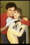 Actors Bernadette Peters and Mandy Patinkin at a rehearsal for the Broadway production of the musical "Sunday In The Park With George." (New York)