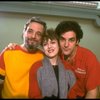L-R) Composer Stephen Sondhein w. actors Bernadette Peters and Mandy Patinkin at a rehearsal for the Broadway production of the musical "Sunday In The Park With George." (New York)
