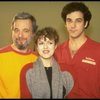 L-R) Composer Stephen Sondhein w. actors Bernadette Peters and Mandy Patinkin at a rehearsal for the Broadway production of the musical "Sunday In The Park With George." (New York)