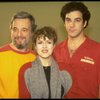 L-R) Composer Stephen Sondhein w. actors Bernadette Peters and Mandy Patinkin at a rehearsal for the Broadway production of the musical "Sunday In The Park With George." (New York)