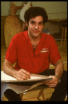 Actor Mandy Patinkin at a rehearsal for the Broadway production of the musical "Sunday In The Park With George." (New York)