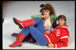 Actors Bernadette Peters and Christopher D'Amboise from the Broadway production of the musical "Song and Dance." (New York)