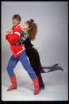 Actors Bernadette Peters and Christopher D'Amboise from the Broadway production of the musical "Song and Dance." (New York)