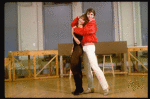 Brother/sister dancers Christopher and Charlotte D'Amboise at rehearsal for the Broadway production of the musical "Song and Dance." (New York)