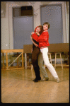 Brother/sister dancers Christopher and Charlotte D'Amboise at rehearsal for the Broadway production of the musical "Song and Dance." (New York)