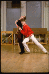 Brother/sister dancers Christopher and Charlotte D'Amboise at rehearsal for the Broadway production of the musical "Song and Dance." (New York)