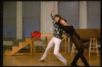 Brother/sister dancers Christopher and Charlotte D'Amboise at rehearsal for the Broadway production of the musical "Song and Dance." (New York)